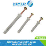 Electro Galvanised Nylon Nail In Anchors (100 box) [EA-640]