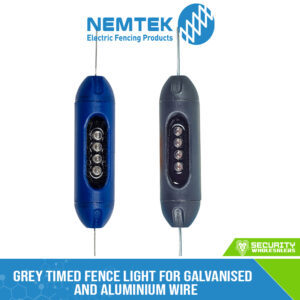 Grey Timed Fence light for galvanised and aluminium wire [SR-FL/TL/G]