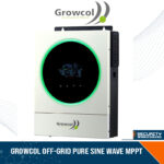 MKS IV 6000-48 | Growcol Off-grid Pure Sine Wave MPPT Solar Inverter – MKS IV 6kW TWIN 48V, LED Ring with RGB Lights, 4.3″ Coloured LCD with Touchable Button, Built-in Wi-Fi, Up to 9 Units Parallel Operation