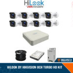 HiLook by Hikvision 8ch Turbo HD kit - DVR - 8 x HD1080P Camera - 20M Night vision - 500GB HD - 100m Cable