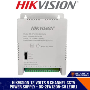Hikvision 12 Volts 8 Channel CCTV Power Supply - DS-2FA1205-C8 (EUR)