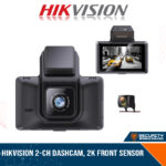 Hikvision 2-ch dashcam, 2K front sensor, 2MP rear sensor, 3" touchscreen,G-sensor