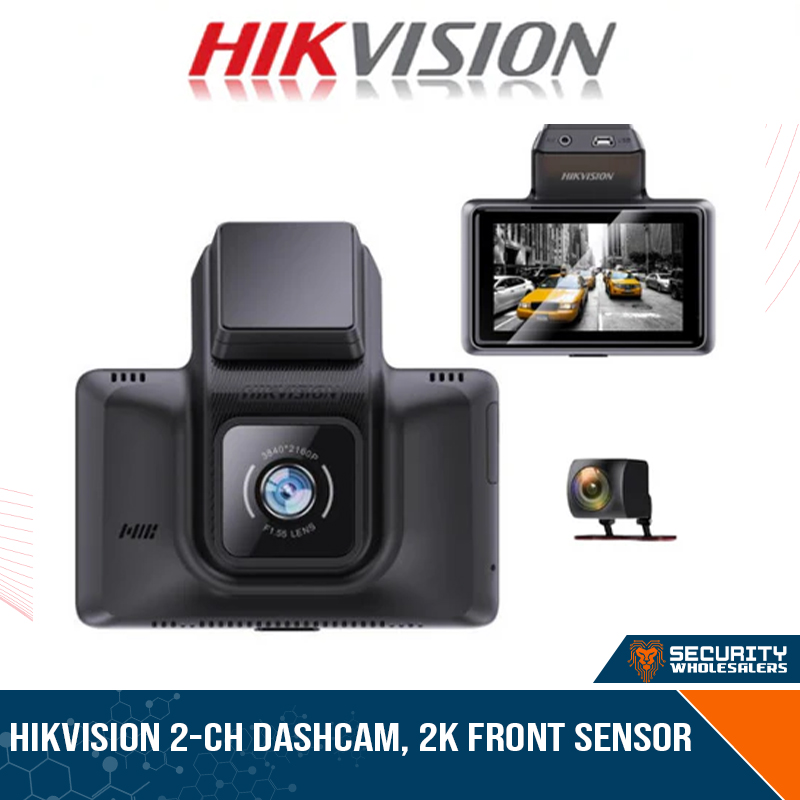 Hikvision 2-ch dashcam, 2K front sensor, 2MP rear sensor, 3" touchscreen,G-sensor