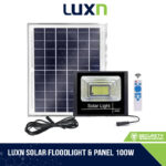 LUXN SOLAR FLOODLIGHT & PANEL 100W (LX-SO1E-100W)