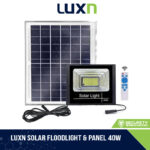 LUXN SOLAR FLOODLIGHT & PANEL 40W (LX-SO1E-40W)