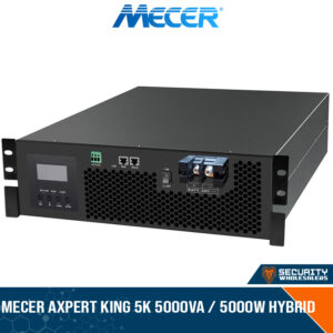 SOL-I-AX-5.RM | Mecer Axpert King 5K 5000VA / 5000W Hybrid Pure Sine Wave inverter Rack Mount, Input Voltage 230VAC, Output AC Voltage 230VAC ±5%, Battery Voltage 48VDC, Efficiency (Peak) 93% at Line Mode and 90% at Battery Mode