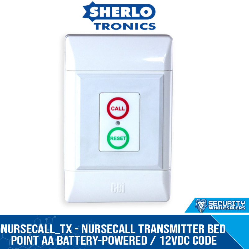 NURSECALL_TX - Nursecall Transmitter Bed Point AA Battery-Powered / 12VDC Code-Hopping (433MHz Only)