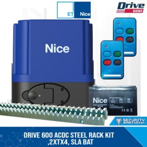 Nice Drive 600 ACDC NG Steel Rack Kit + 2xTX4 + SLA Battery - 00506-710