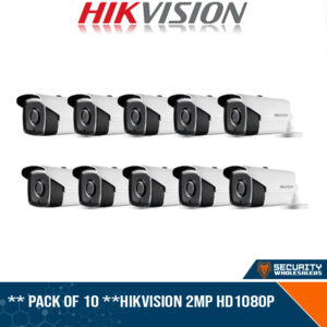 ** Pack of 10 **Hikvision 2MP HD1080P Long range EXIR Hybrid Turbo Camera, 80M Night vision