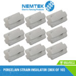 Porcelain Strain Insulator (Box of 10) [EI-STFP10]