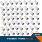 RJ45 Connector Cat6 Pack 100
