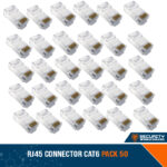 RJ45 Connector Cat6 Pack 50
