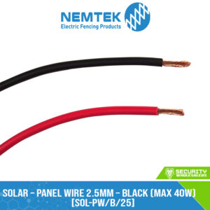 Solar – Panel Wire 2.5mm – Black (max 40W) [SOL-PW/B/25]