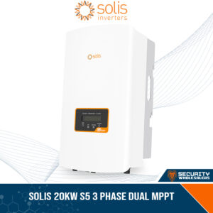 SOL-S5-GR3P-20K-DC | Solis 20kW S5 3 Phase Dual MPPT – DC, IP66, European Efficiency 98.1%, PPT Voltage 180-1000V, Maximum Input Voltage 1100V, Maximum AC Output Power 22kW