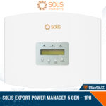 SOL-EPM1-5G | Solis Export Power Manager 5 Gen – 1ph, 230V Rated Voltage, 45-65Hz Input Frequency Range, Modbus RS485, 10 Max Communication Inverter Numbers, 1000m Max Communication Distance, IP65, LCD Display