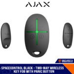 Ajax SpaceControl Black - Two Way Wireless Key Fob with Panic Button (1938167-04-BL1)