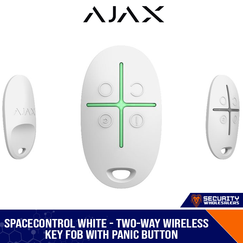 Ajax SpaceControl White - Two Way Wireless Key Fob with Panic Button (1938166-04-WH1)
