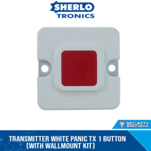TRANSMITTER WHITE PANIC TX 1 BUTTON (with Wallmount Kit)