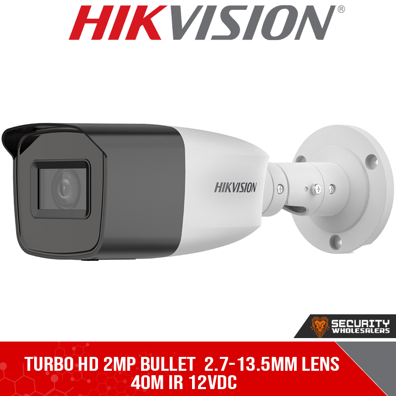 Turbo HD 2MP bullet 2.7-13.5mm lens 40m IR 12VDC (DS-2CE19D0T-VFIT3F 2.7-13.5MM)