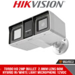 Turbo HD 2MP bullet  2.8mm lens 60m hybrid IR/white light microphone 12VDC (DS-2CE18D0T-LFS 2.8MM)