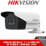 Turbo HD 5MP bullet  2.7-13.5mm lens  up to 80m IR  130dB WDR  12VDC (DS-2CE19H8T-AIT3ZF_C)