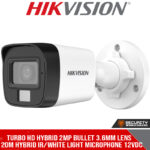 Turbo HD hybrid 2MP bullet 3.6mm lens 20m hybrid IR/white light microphone 12VDC (DS-2CE16D0T-LFS 3.6MM)
