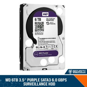 WD 6TB 3.5" Purple SATA3 6.0 Gbps Surveillance HDD