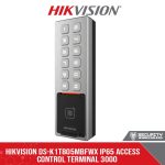 Hikvision DS-K1T805MBFWX IP65 Access control terminal 3000 fingerprint capacity 10 000 card capacity Pin pad 1 relay output WiFi 12VDC
