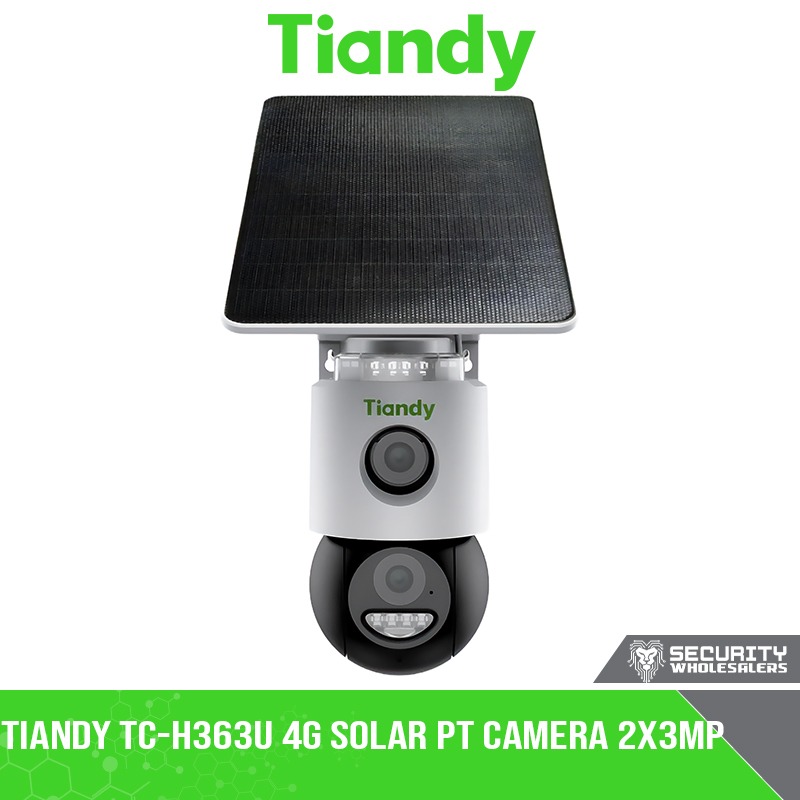 Tiandy Solar Camera 6MP 4G PT – Fixed Color Maker, 4mm Lens (TC-H363U W/4G/U/SE/V4.1)
