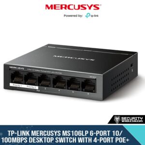 TP-Link Mercusys MS106LP 6-Port 10/100Mbps Desktop Switch with 4-Port PoE+