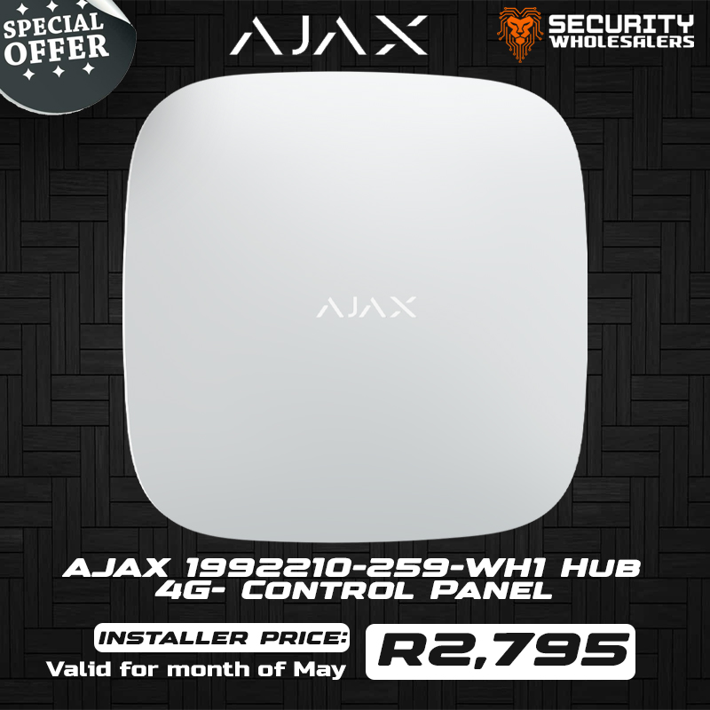 AJAX 1992210-259-WH1 Hub 4G- Control Panel