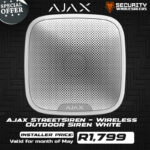 Ajax StreetSiren – Wireless Outdoor Siren White (1938178-07-WH1)