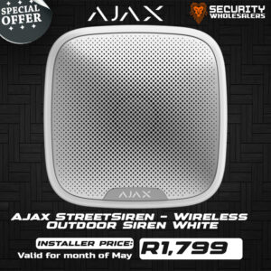 Ajax StreetSiren – Wireless Outdoor Siren White (1938178-07-WH1)