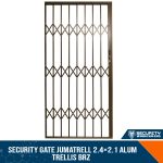 Security Gate Jumatrell 2.4×2.1 Alum Trellis Brz