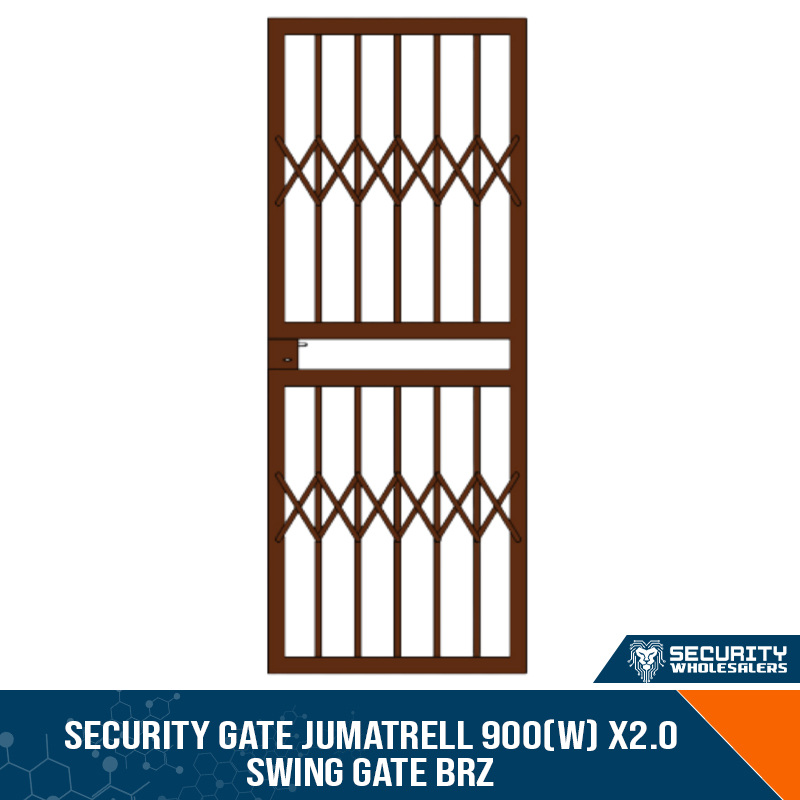 Security Gate Jumatrell 900(W) x2.0 Swing Gate Brz