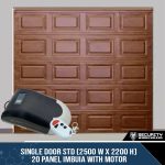 Single Door STD (2500 W x 2200 H) 20 Panel Imbuia With Motor