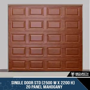 Single Door STD (2500 W x 2200 H) 20 Panel Mahogany