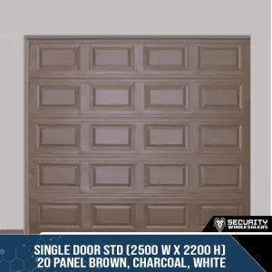 Single Door STD (2500 W × 2200 H) – 20 Panel – Brown, Charcoal, White