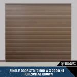 Single Door STD (2500 W x 2200 H) Horizontal Brown, Charcoal, White