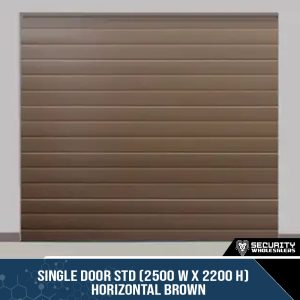 Single Door STD (2500 W x 2200 H) Horizontal Brown, Charcoal, White