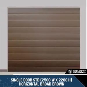Single Door STD (2500 W x 2200 H) Horizontal Broad Brown, Charcoal, White