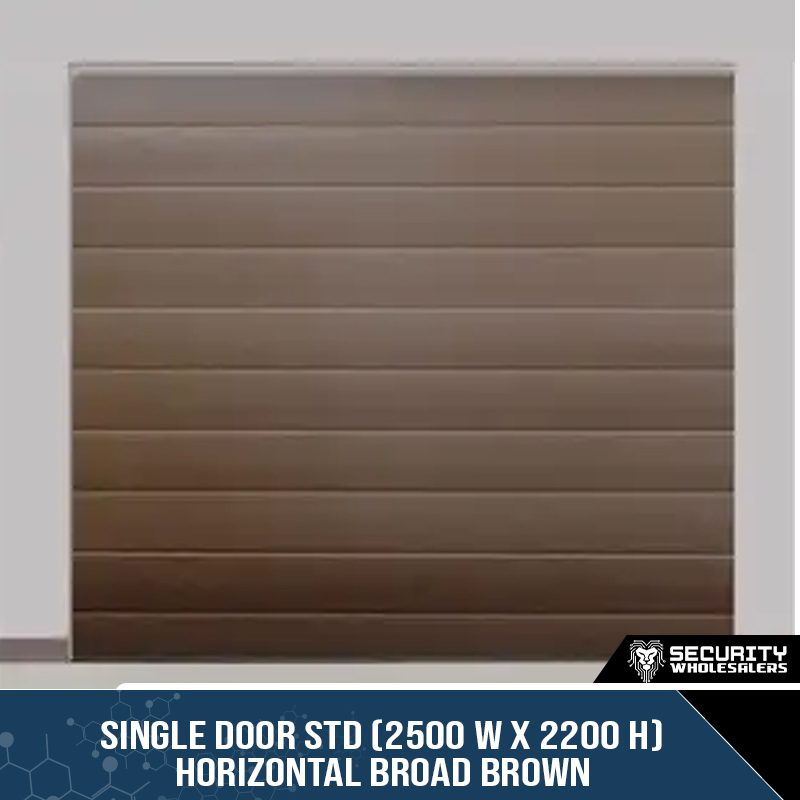 Single Door STD (2500 W x 2200 H) Horizontal Broad Brown, Charcoal, White