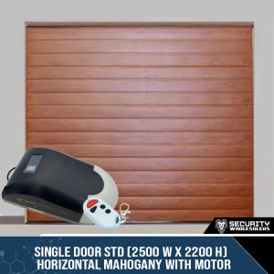 Single Door STD (2500 W x 2200 H) Horizontal Mahogany With Motor
