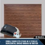 Single Door STD (2500 W x 2200 H) Horizontal Broad Imbuia With Motor