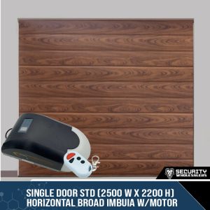 Single Door STD (2500 W x 2200 H) Horizontal Broad Imbuia With Motor