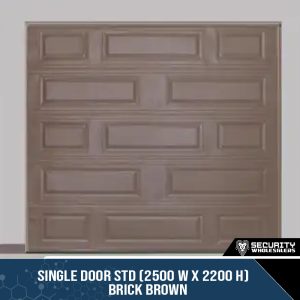 Single Door STD (2500 W x 2200 H) Brick Brown, Charcoal, White