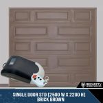 Single Door STD (2500 W x 2200 H) Brick Brown, Charcoal, White With Motor