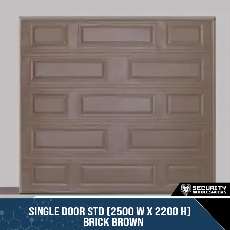 Single Door STD (2500 W x 2200 H) Brick Brown, Charcoal, White