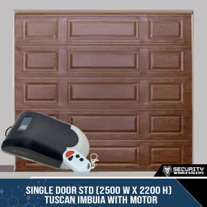 Single Door STD (2500 W x 2200 H) Tuscan Imbuia With Motor