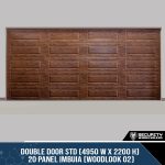 Double Door STD (4950 W x 2200 H) – 20 Panel Imbuia (Woodlook 02)